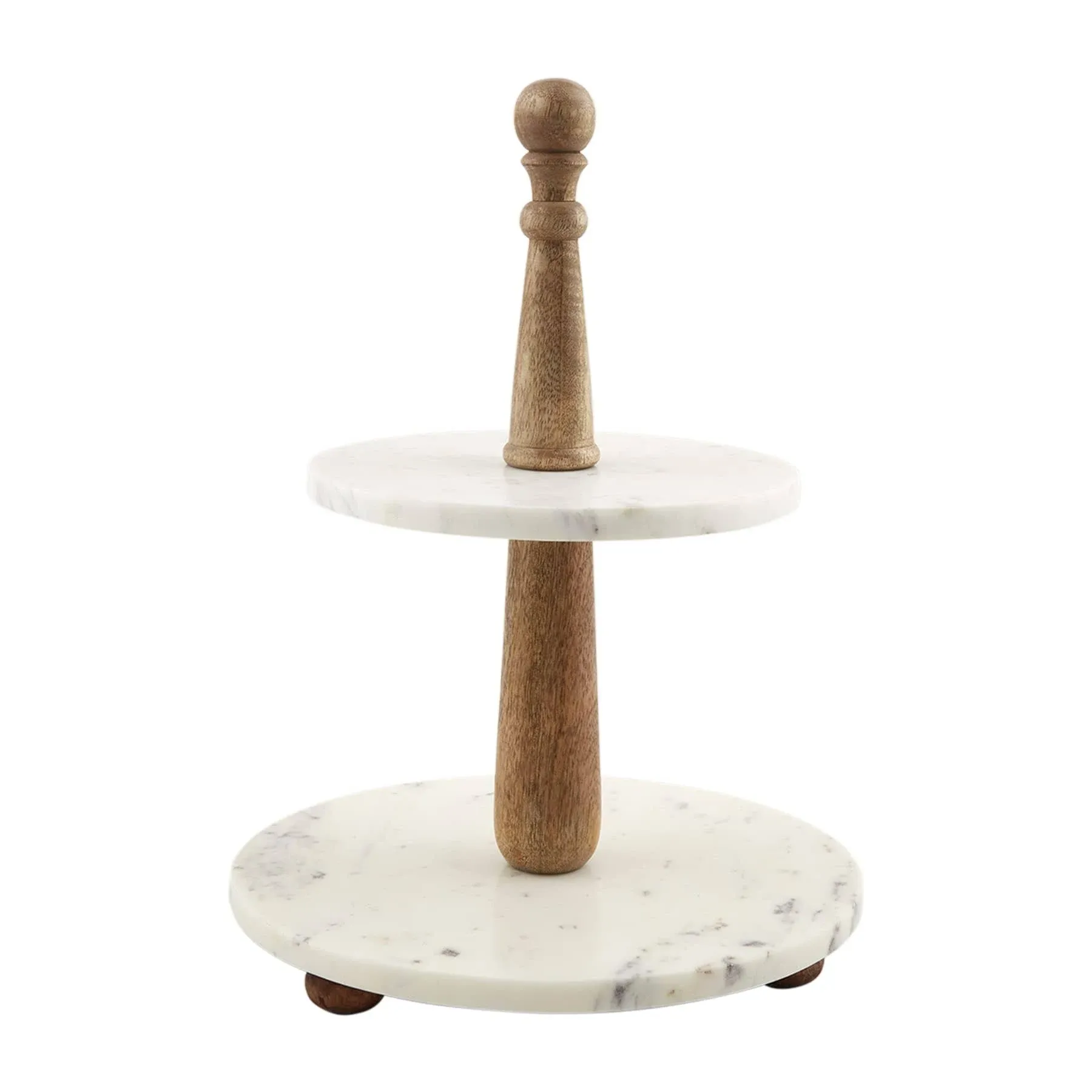 Marble Wood Tiered Server Mud Pie