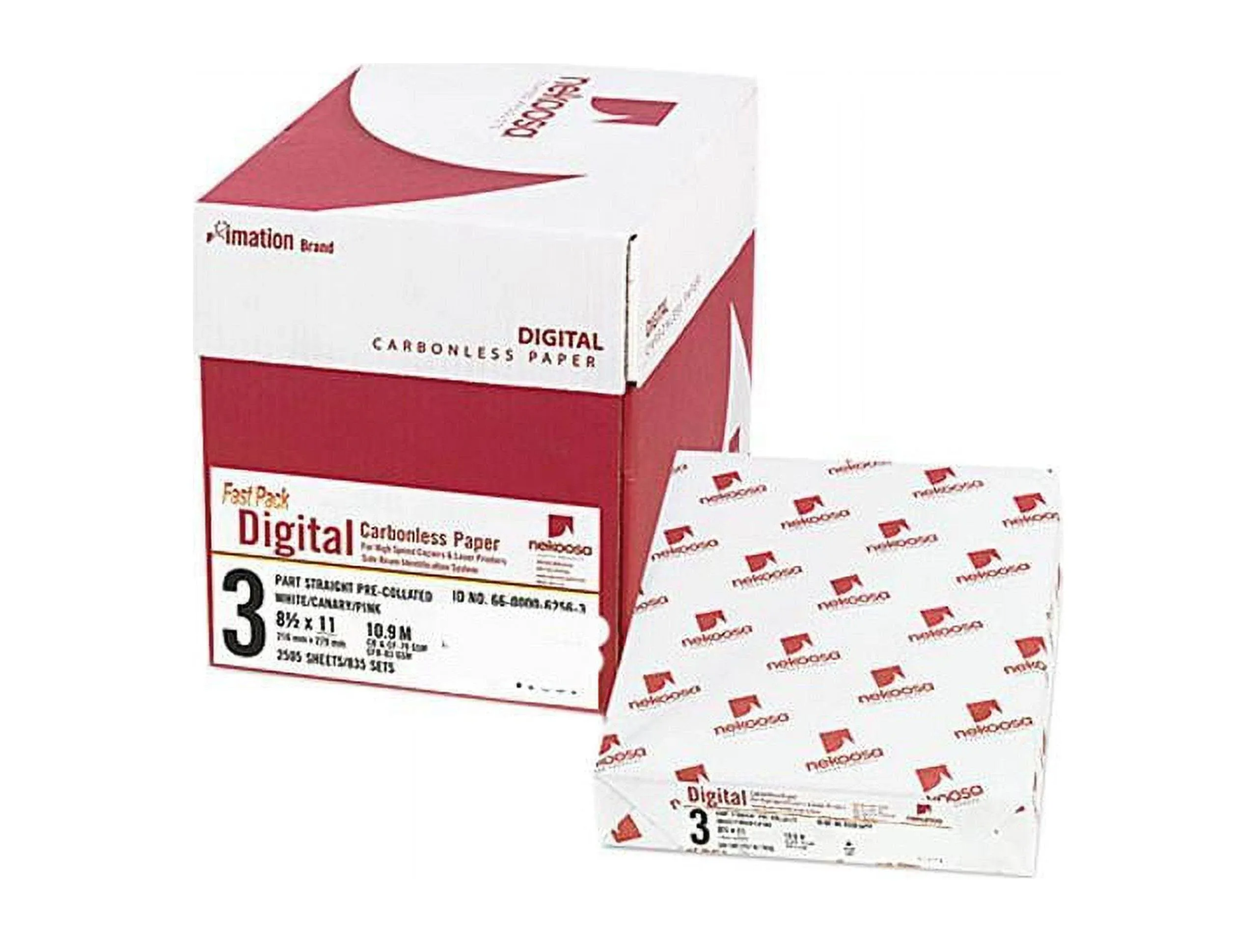 Nekoosa Fast Pack Digital Carbonless Paper 8-1/2 x 11 White/Canary/Pink 2500/Carton