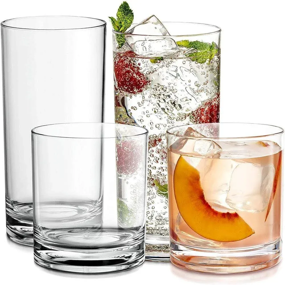 Le'raze Elegant Plastic Drinking Glasses (Set of 12)