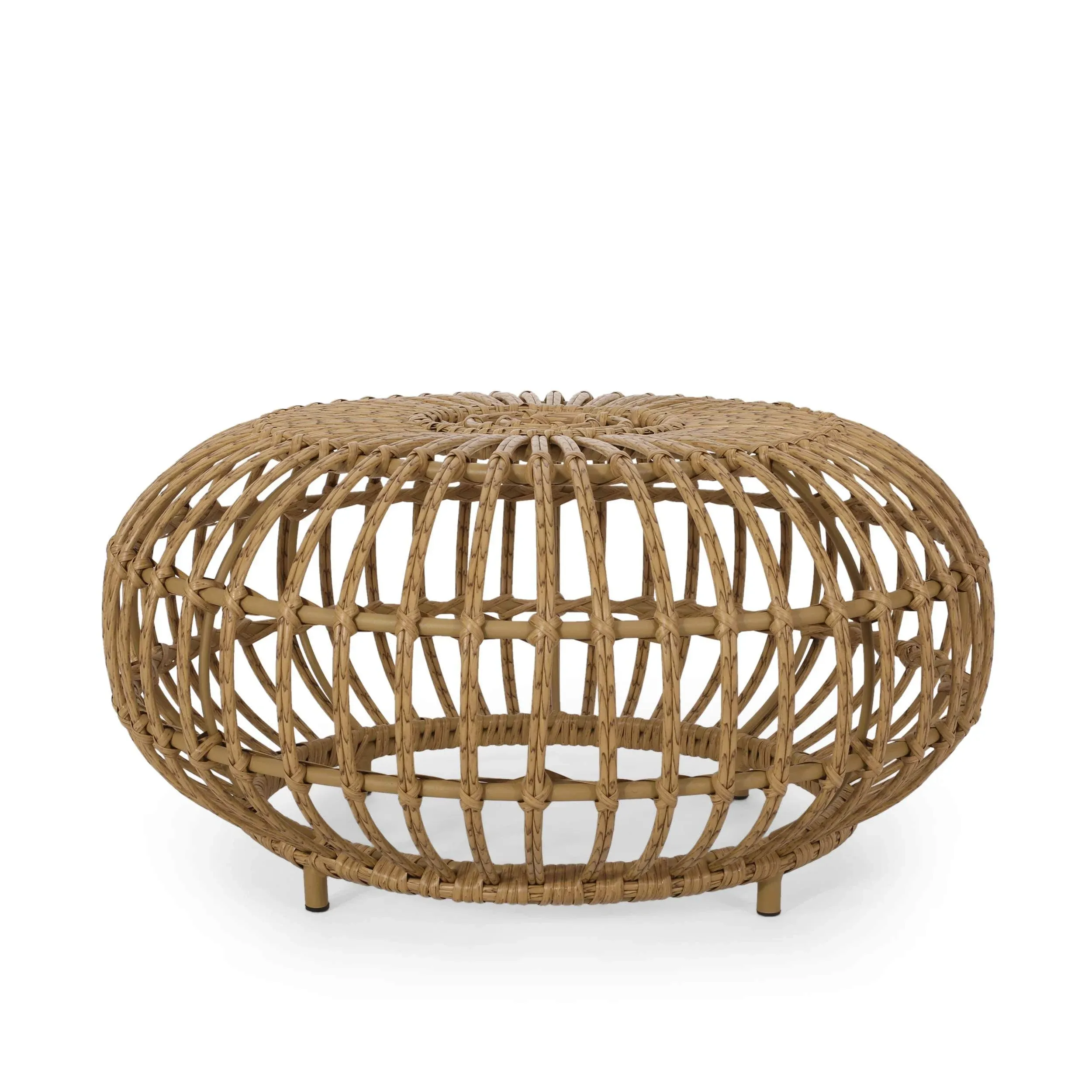 Ottawa Wicker Coffee Table by Christopher Knight Home - Light Brown