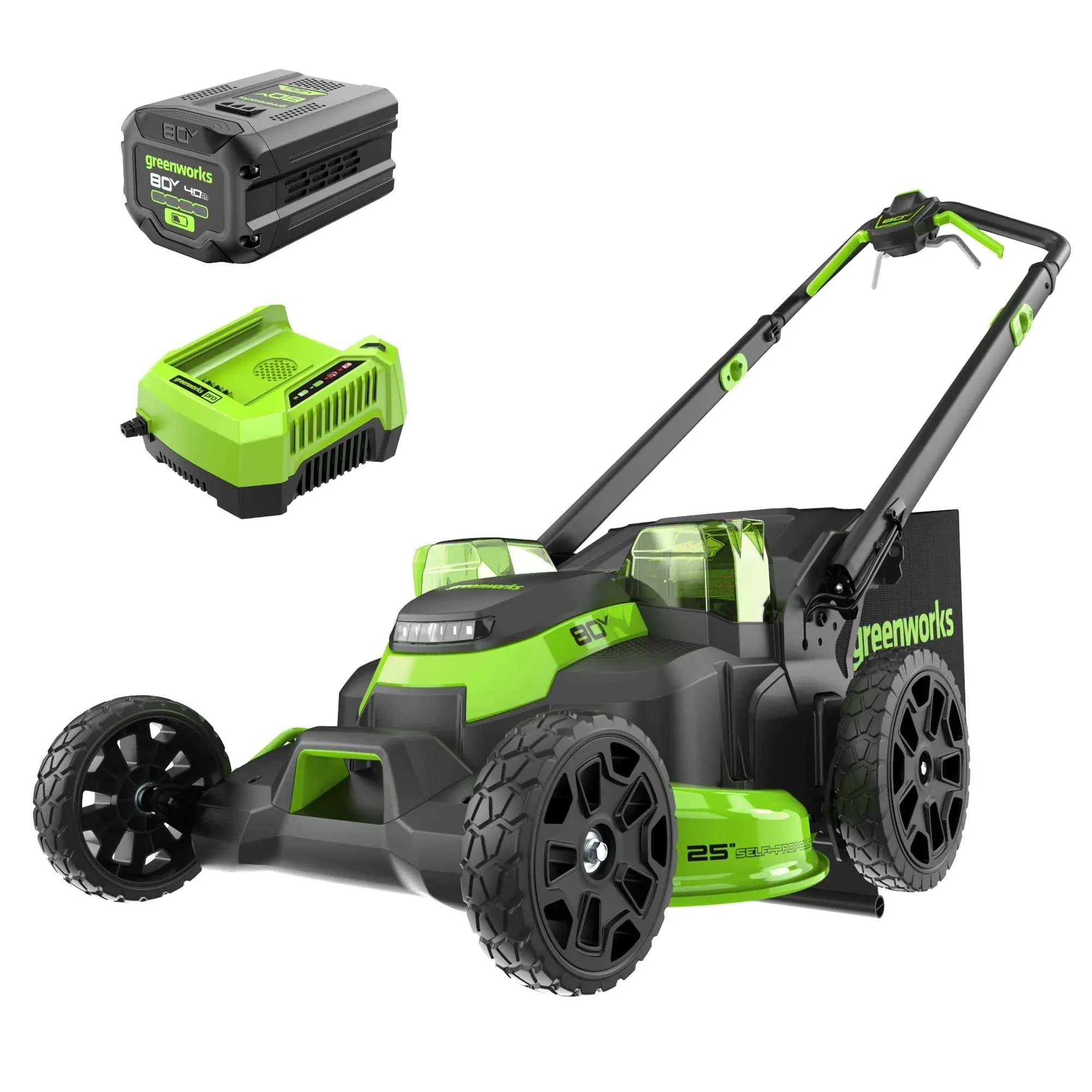 Greenworks Tools 80V 25" Cordless Battery Self-Propelled Mower