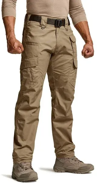 CQR Men's Tactical Pants, Water Resistant Ripstop Cargo Pants, Lightweight EDC Work Hiking Pants, Outdoor Apparel