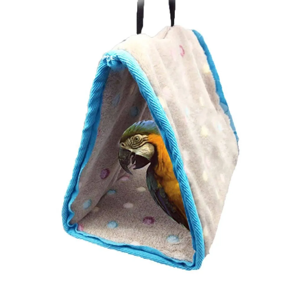 Winter Warm Bird Nest House Perch for Parrot Macaw African Grey Amazon Eclectus Parakeet Cockatiel Cockatoo Conure Lovebird Cage Bed Toy