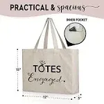 Prazoli Engaged Tote Bag - Engagement Gifts for Couples & Women , Bachelorette ...