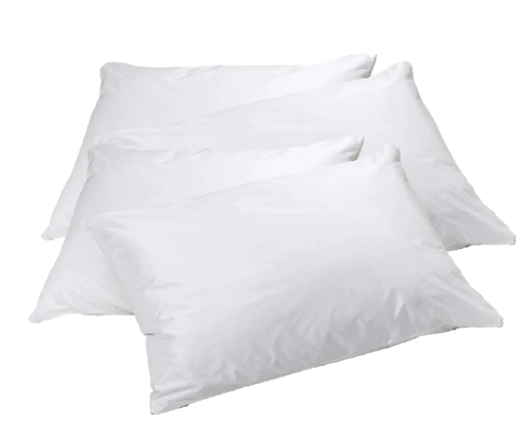 6-Pack Vinyl Allergy Pillow Protectors Standard Size Zippered Pillow Covers  