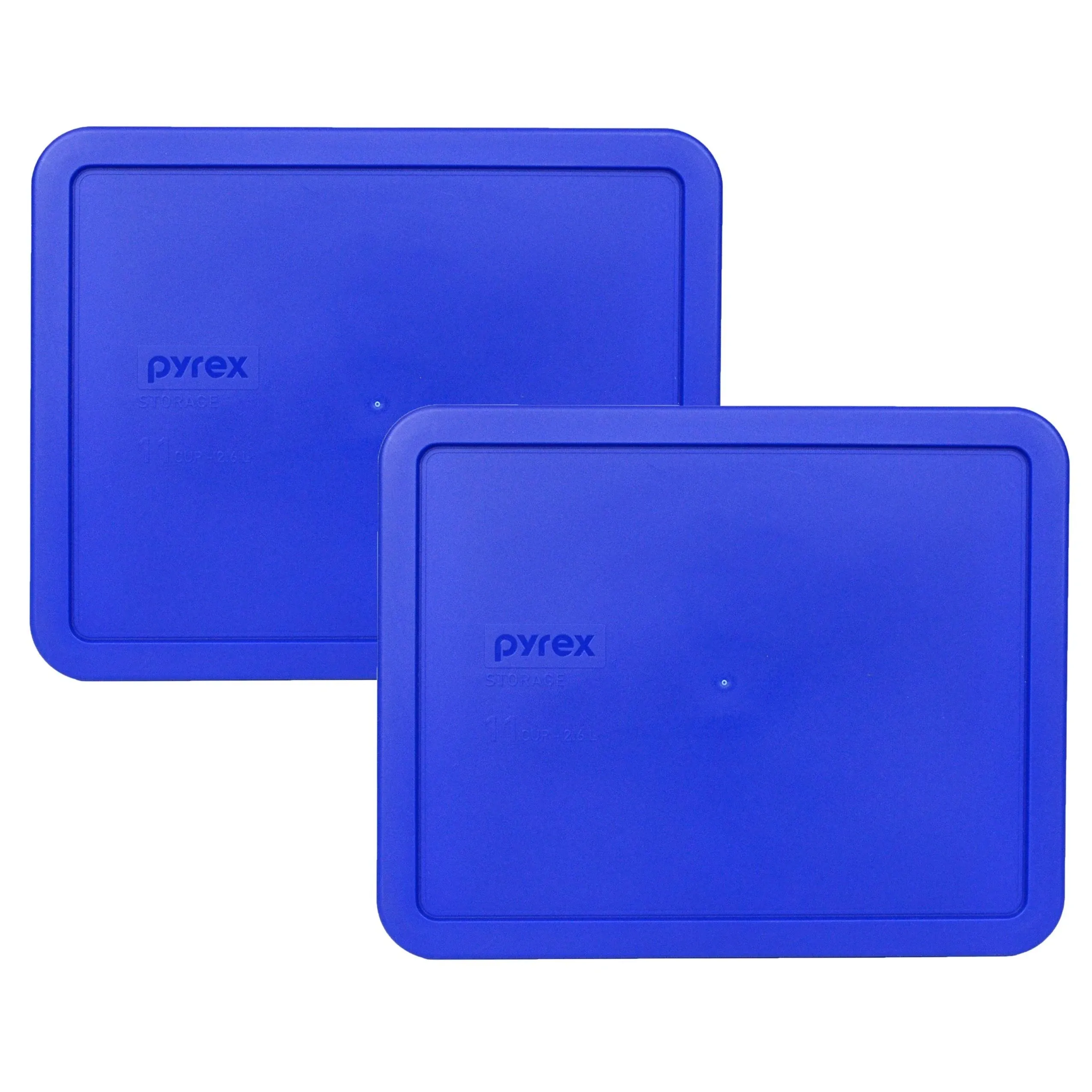 Pyrex 7212-PC 11 Cup Cobalt Blue Rectangle Plastic Lid 2PK for 7212 Glass Dish