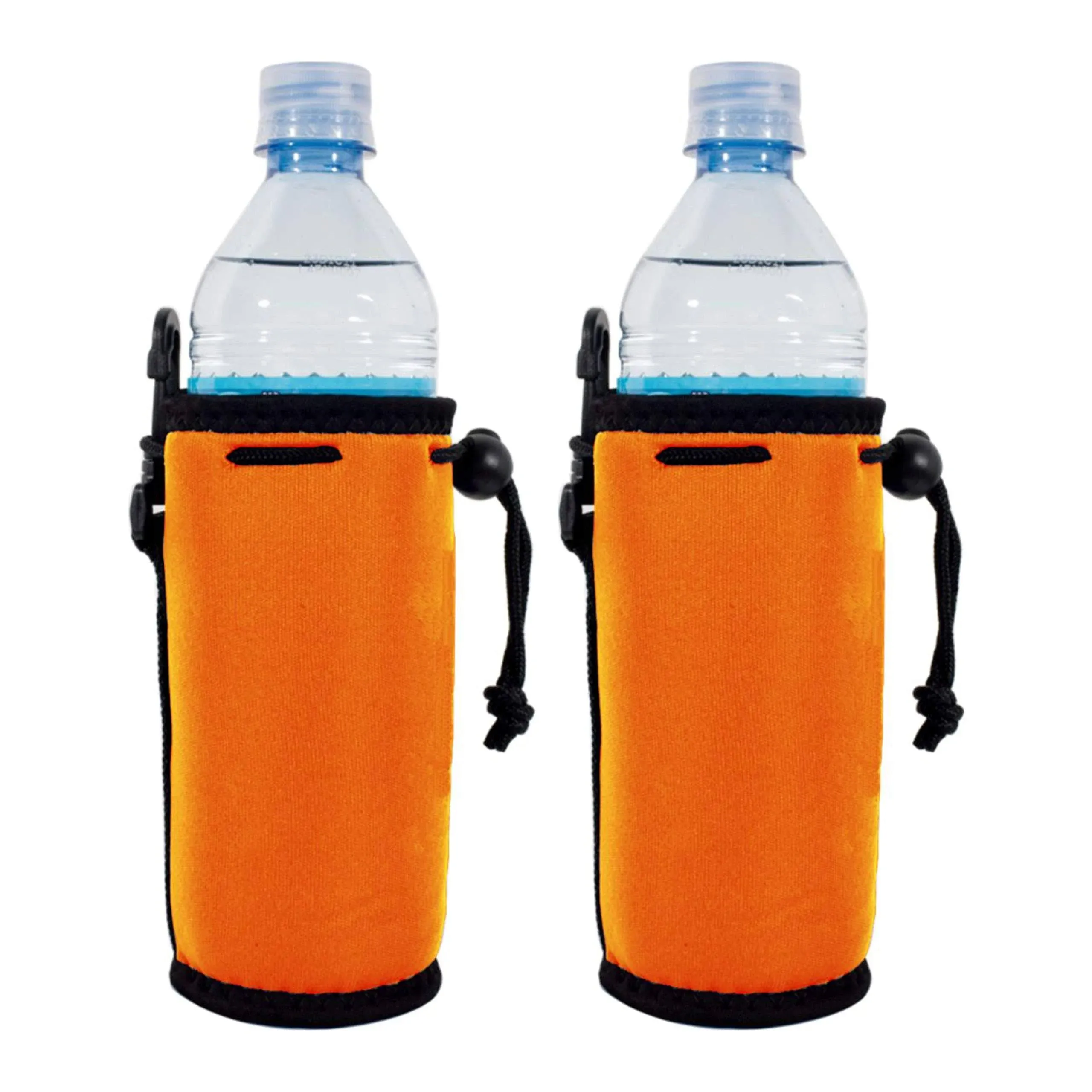 Blank Neoprene Water Bottle Coolie (2 Pack, Orange)