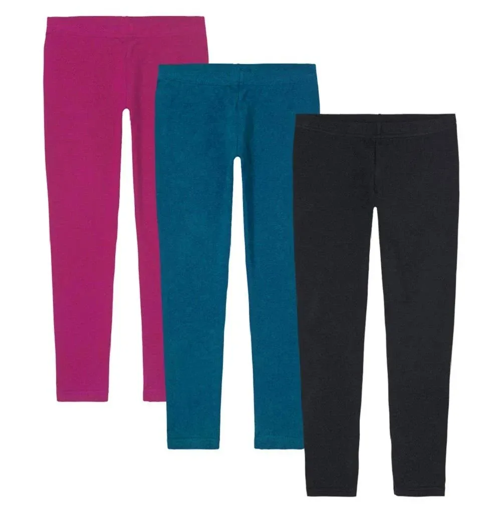 KIDPIK Girls Leggings 3-Pack | Great Basics Everyday Wear