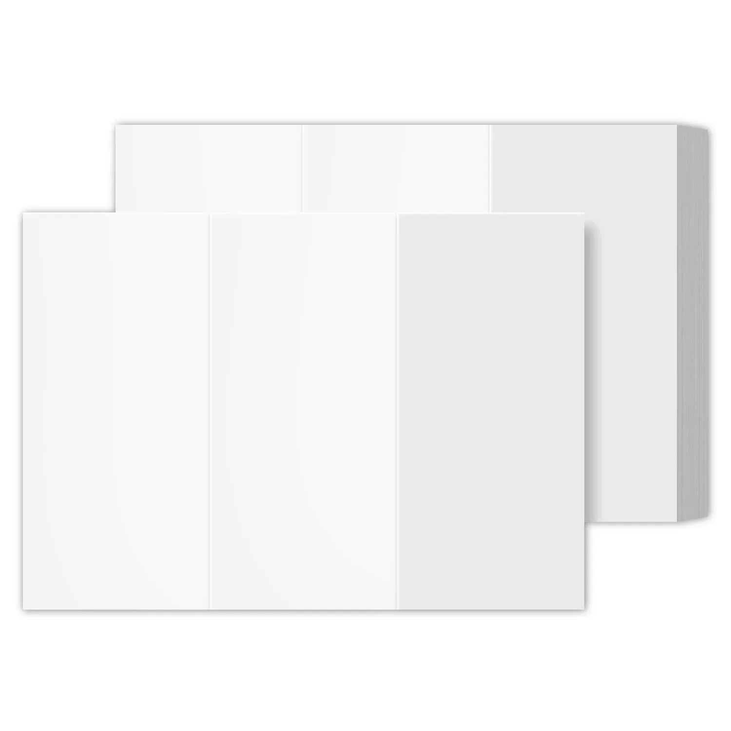 S Superfine Printing Blank Bright White Tri-Fold Brochure Card Stock, 3 Panel Brochure for Restaurant Menus, Business Flyers and Pamphlets | 8.5 x