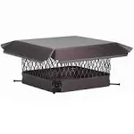 HY-C Chimney Cap Black Galvanized Steel Mesh Bolt-On Single Flue 9 in. x 9 in.