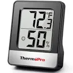 ThermoPro TP49 Digital Hygrometer Indoor Thermometer Humidity Meter Room Thermometer with Temperature and Humidity Monitor Mini Hygrometer