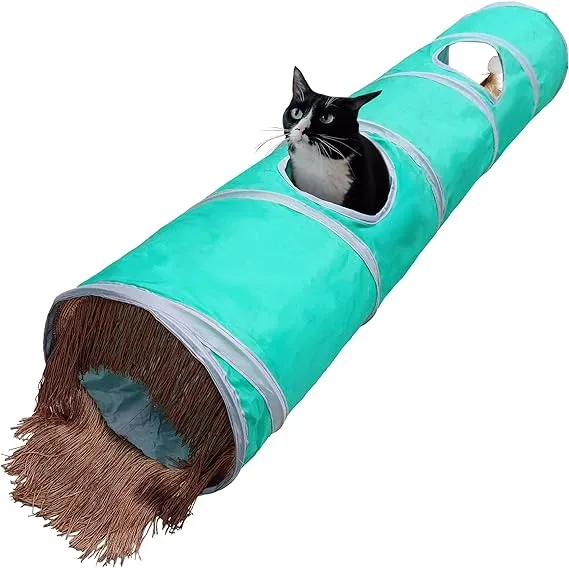 Petest Cat Tunnel for Indoor Cat Collapsible Cat Play Tube with Play Ball and ...