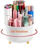 EDENMS Desk Pencil Pen Holder, 5 Slots 360ADegree Rotating Pencil Pen Organizers for Desk, Desktop Storage Stationery Supplies Organize