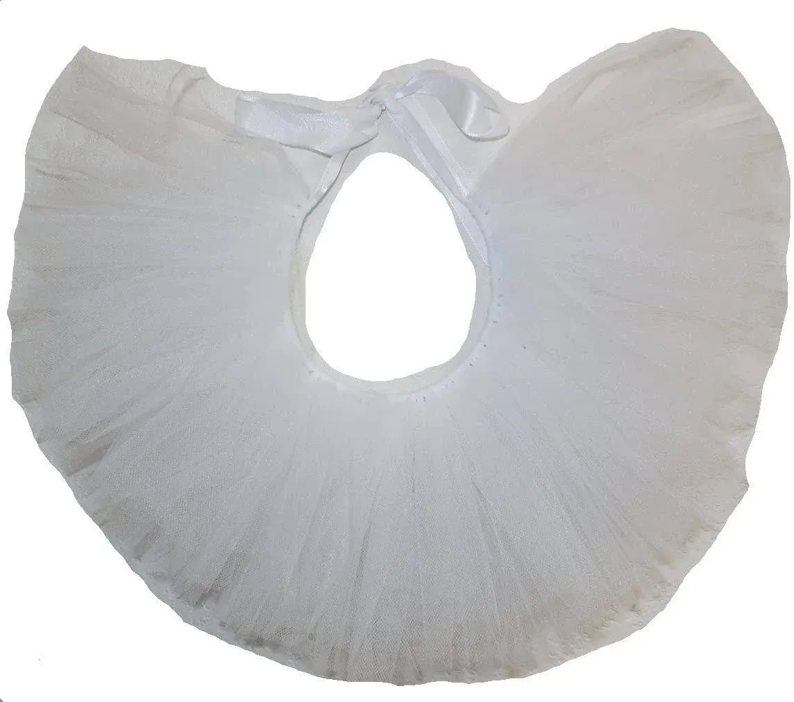 Pawpatu Handcrafted in USA White Tulle Tutu for Medium Dogs