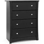 Stork Craft Crescent 4-Drawer Dresser - White