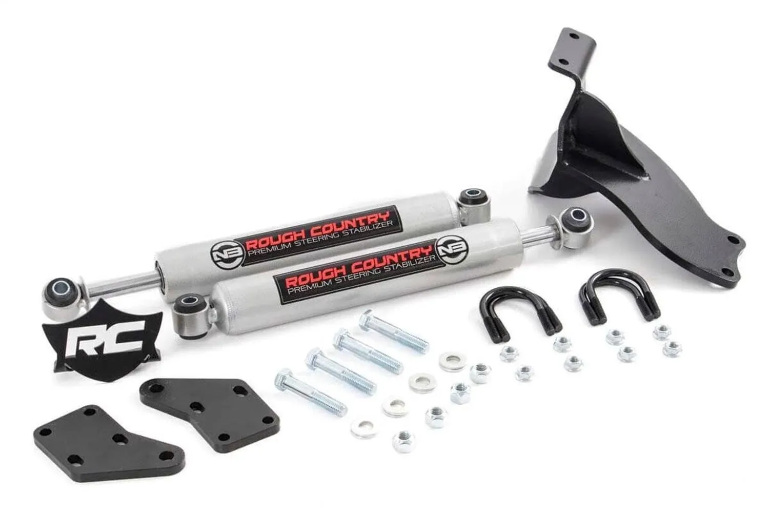 Rough Country 8749430 - Dual Steering Stabilizer