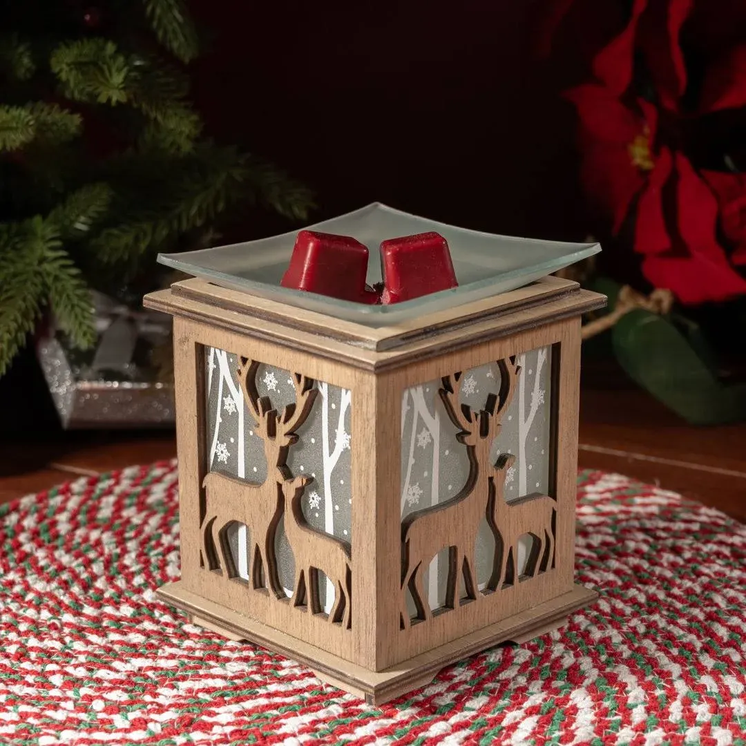 Scentsationals Wax Melt Warmer, Wax Warmer for Scented Wax - Holiday Collection Holiday Deer - Candle Wax Melter for Fragrance Cubes and Tarts