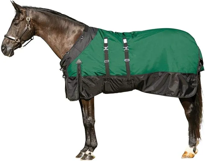 StormShield Contour Collar Extreme II Bellyband 380g Heavy Weight Turnout Blanket, Green, Size - 76