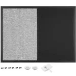 Navaris Combination Chalk and Bulletin Board - 18 x 24 in Magnetic Chalkboard ...