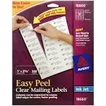 Avery Easy Peel Mailing Labels, Clear - 300 count