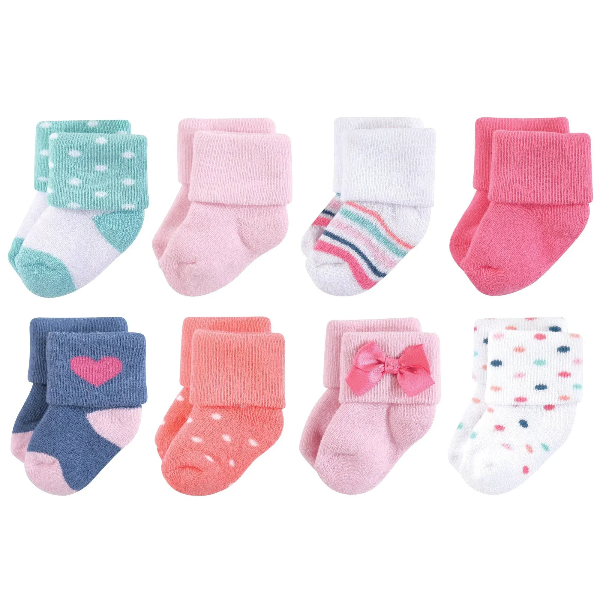 "Baby Vision - Little Treasure Baby Girls' Newborn Socks, Ballerina, 0-6M, 8Pk"