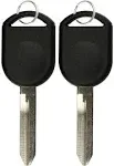 2 Pack Keylessoption Replacement Uncut Ignition Chipped Car Key Transponder Blank for Ford Lincoln Mercury Mazda