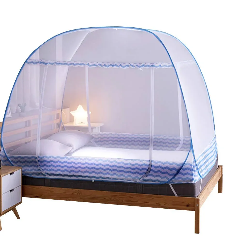 Folding Mosquito Net Tent Canopy Curtains for Beds Pop up Mosquito Net Tent King