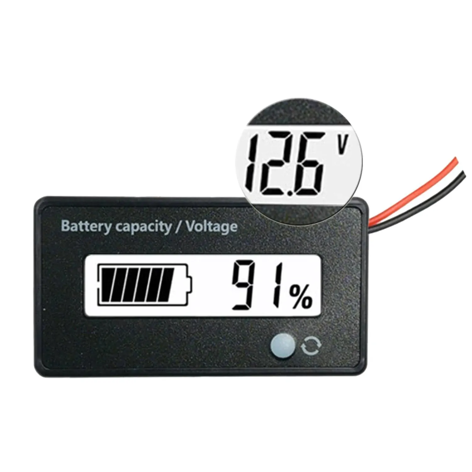 DC 12V 24V 36V 48V 72V Battery Meter Battery Capacity Voltage Monitor Gauge NEW