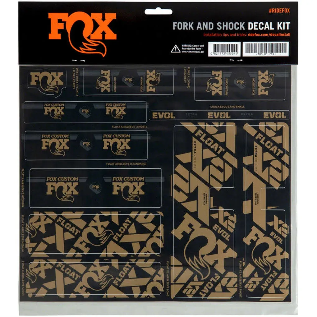 FOX Fork and Shock Decal Kit - Kash