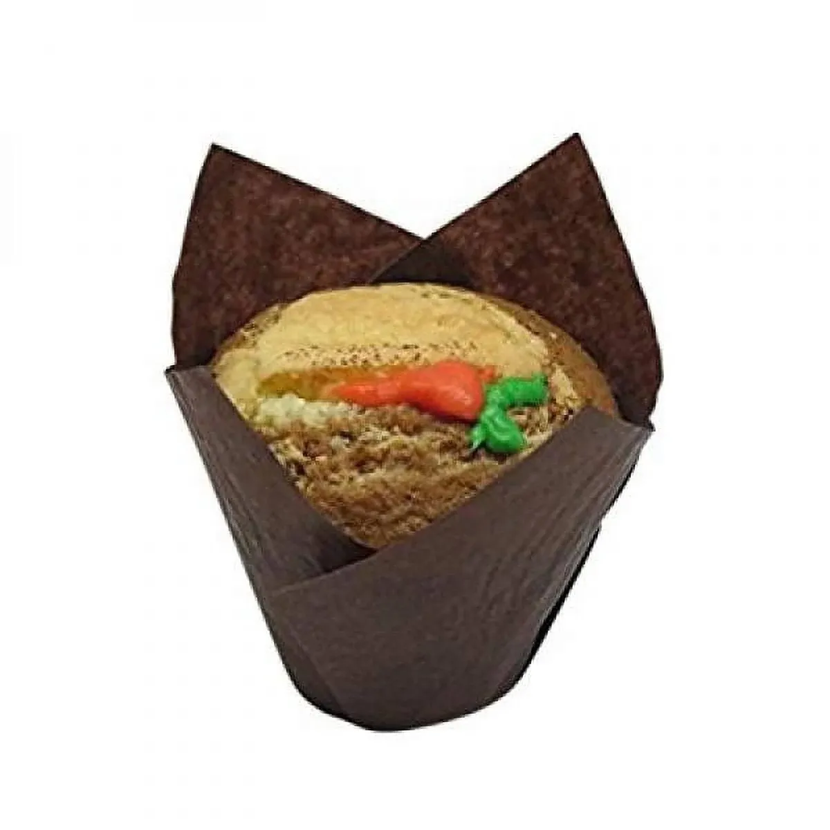 Decony Large Brown Tulip Cupcake Liners Muffin Baking Cups - Great for Large ...