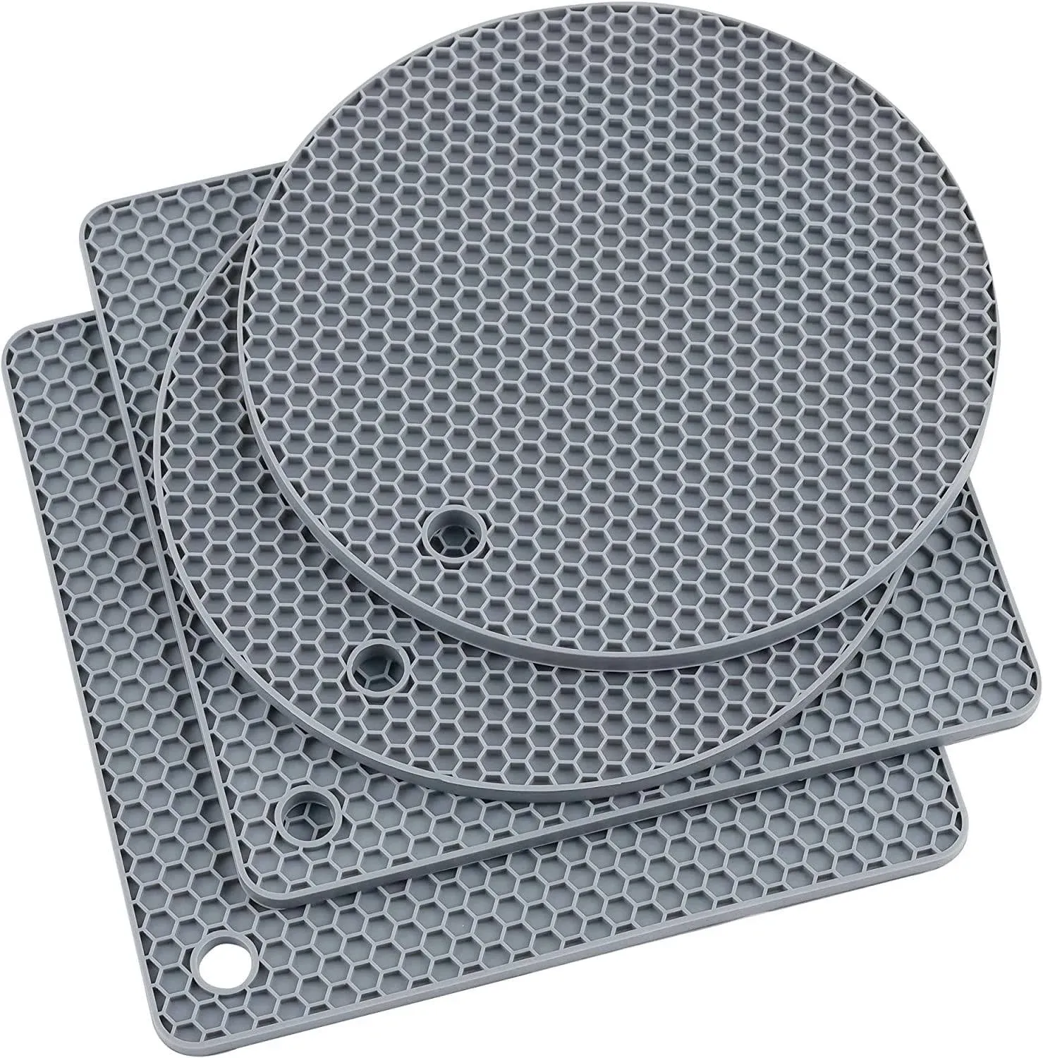 Heat Resistant MatSilicone Trivet MatTrivets for Hot Pots and PansSilicone Po...