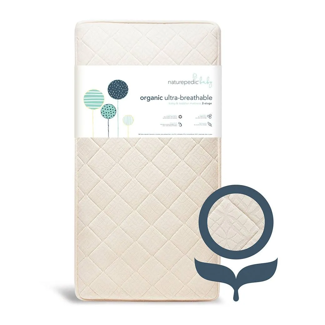 Naturepedic Organic Breathable Ultra 2-Stage Baby Crib Mattress