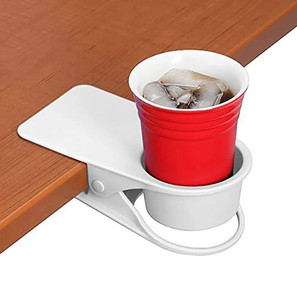 Drinking Cup Holder Clip Home Office Table Desk Side Huge Clip Water Drink Bever