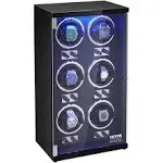 VEVOR Watch Winder for 6 Automatic Watches, Quiet Japanese Motors VEVOR