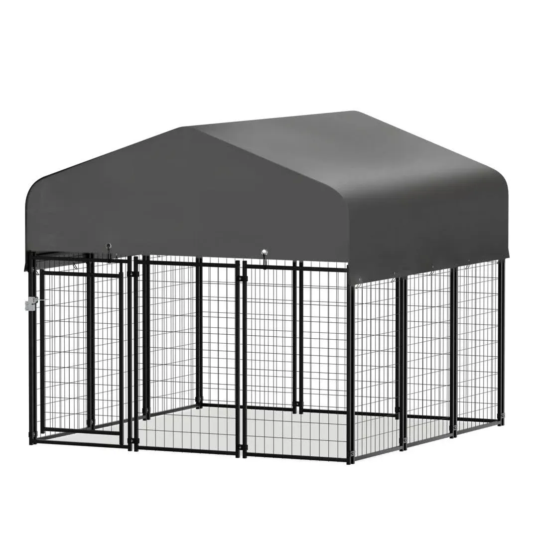 Magshion 75'' H 12 Panel Metal Large Dog Kennel