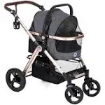 HPZ™ PET ROVER PRIME Cochecito de lujo 3 en 1 para perros, gatos y mascotas pequeños/medianos (Taupe) 