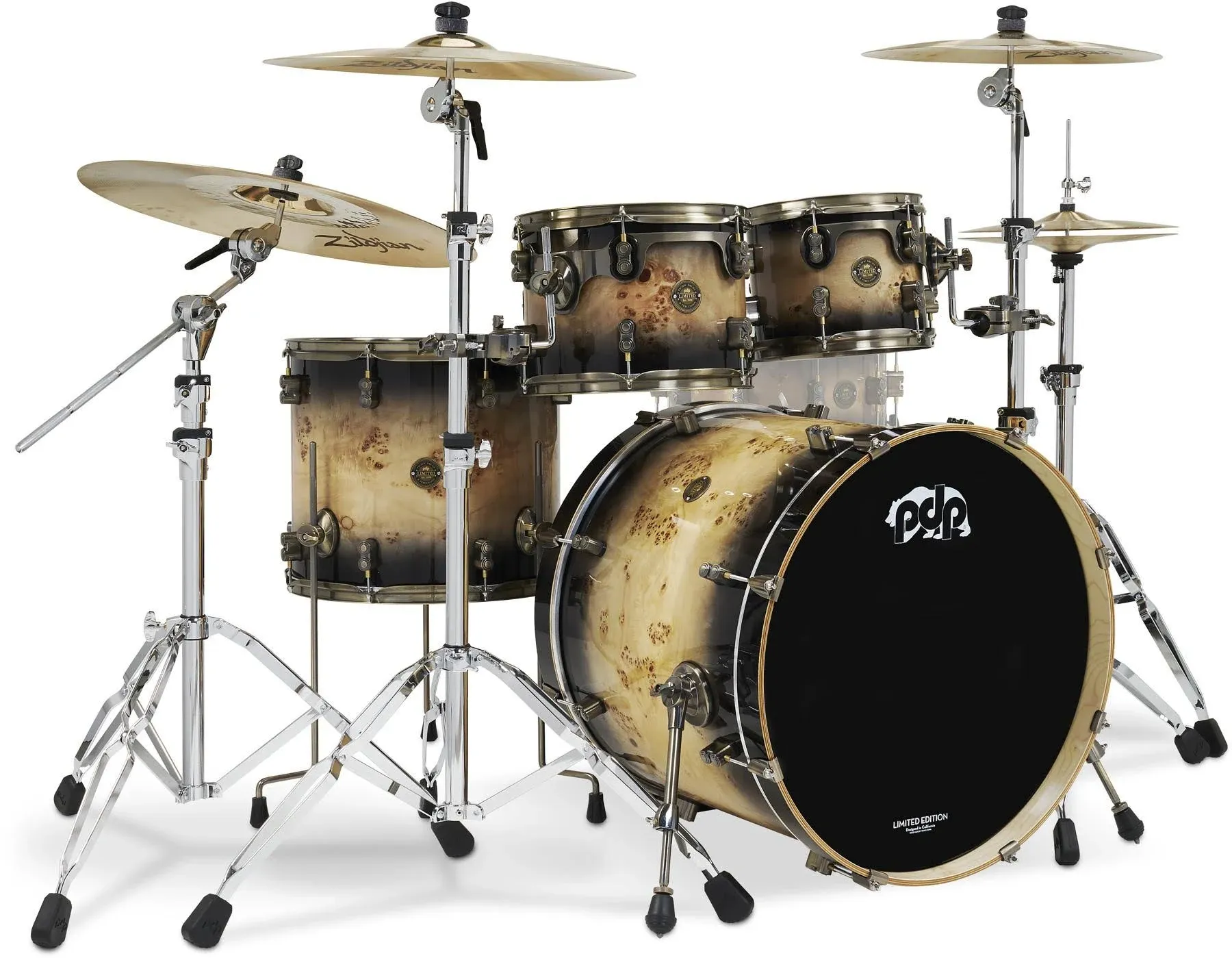 PDP 4pc Concept Maple Limited Edition Mapa Burl Drum Set