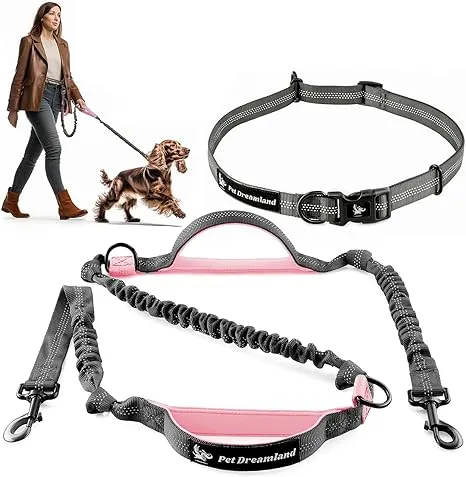 Extra Long Hands Free Dog Leash for One Small to Medium Dog