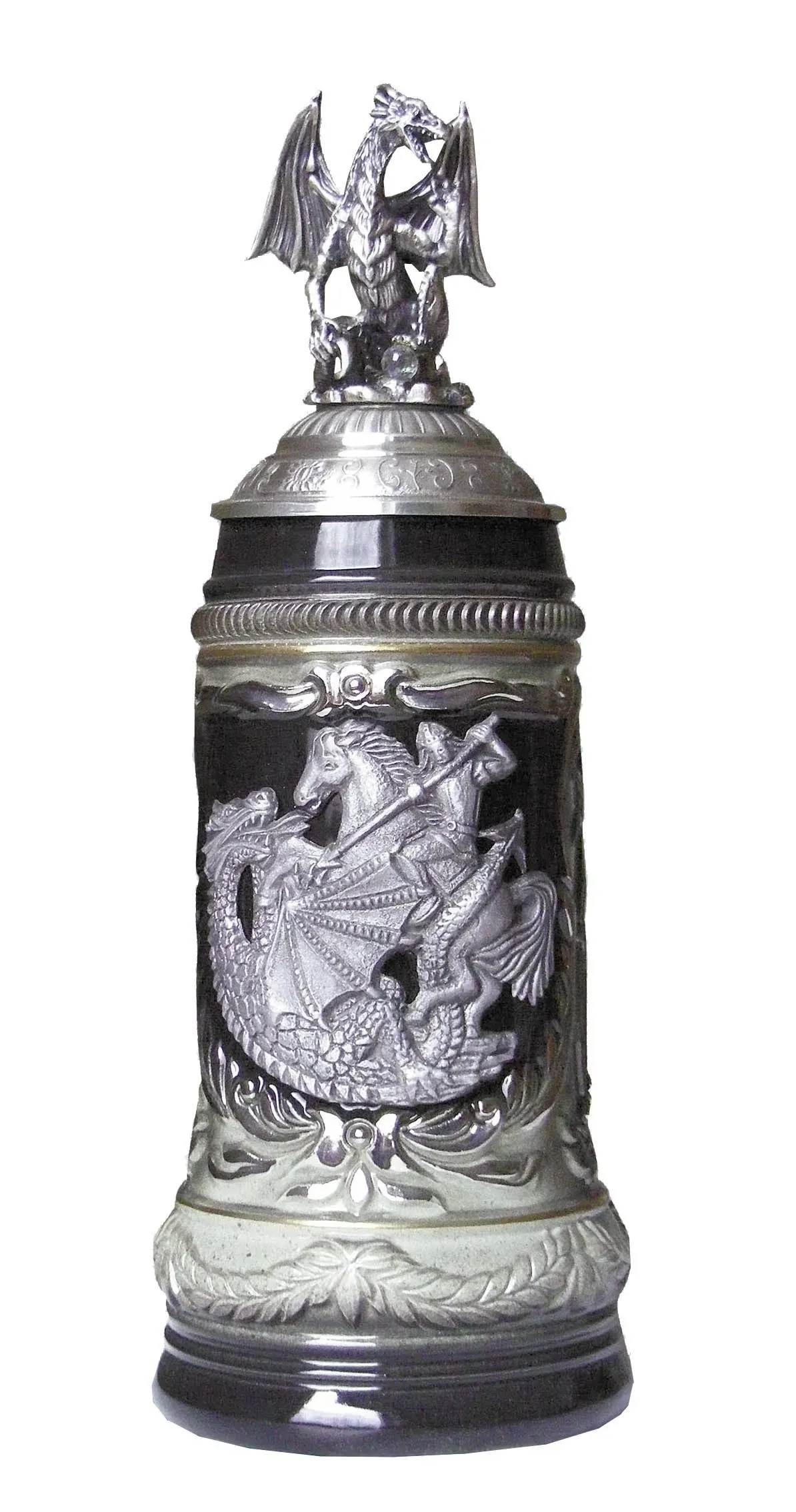 German Beer Stein St. George Knight Stein 0.5 Liter Tankard Beer Mug Zo 1423/9003