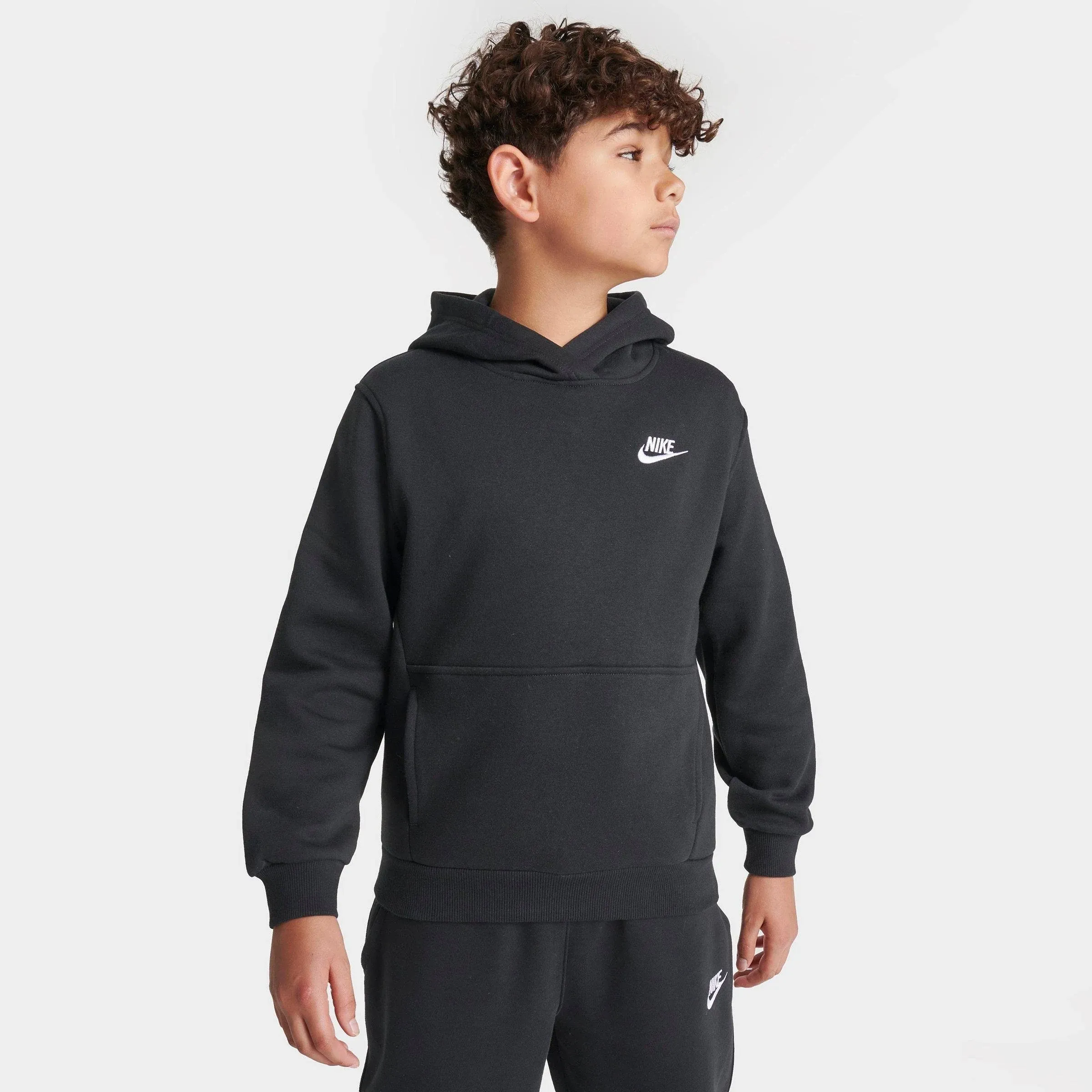 Kids' Nike Sportswear Club Fleece Hoodie Small Black/White