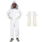 ISIVBPEP Bee Suits for Men Women,Bee Keeper Suite with Beekeeping Gloves,Beekeeping Suit with Veil Hood,Fully Body Sturdy Beekeeper Suite,Suitable for