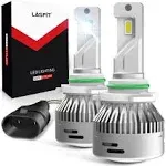 LASFIT 9145 9140 H10 LED Fog Light Bulbs, 60W 6000lm 6000K | 2 Bulbs, Size: H10/9145/9140/9055, White