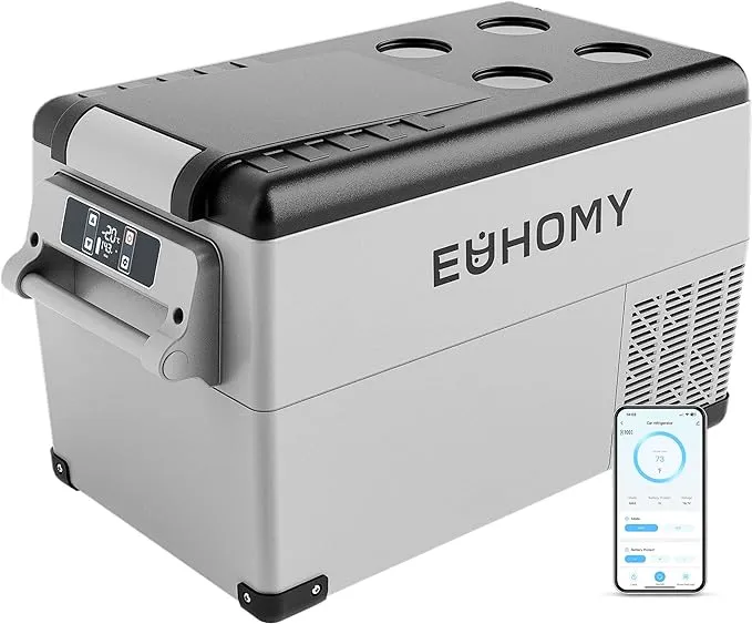 Euhomy 12 Volt Refrigerator Electric Cooler 12V Fridge APP Control