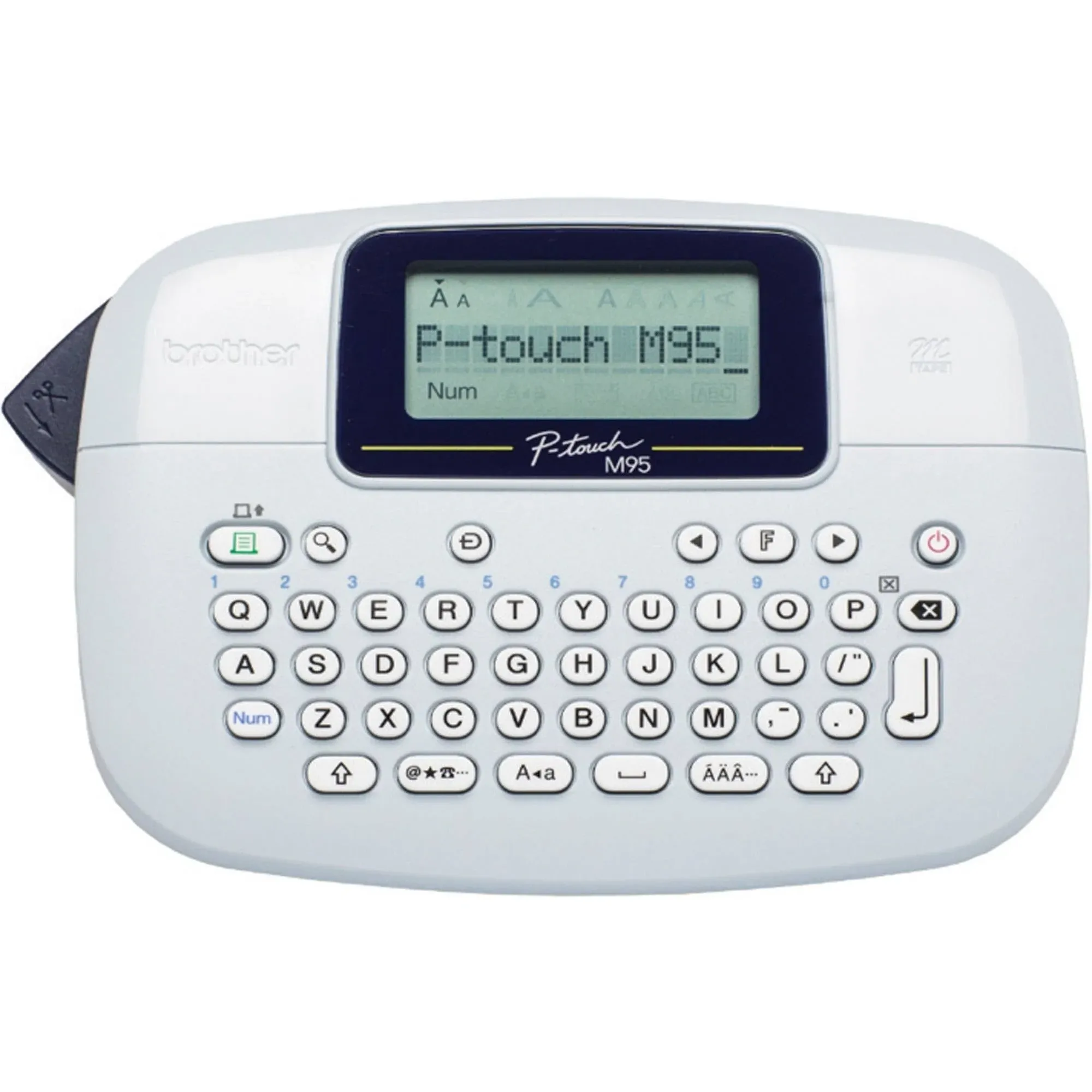 Brother PT-M95 P-Touch Monochrome Label Maker Bundle (4 Label Tapes Included),White