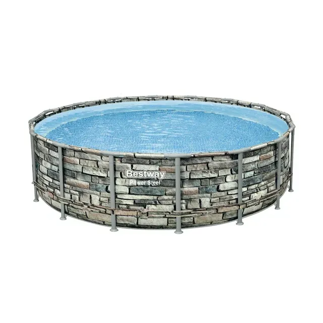 Bestway Power Steel 16\' x 48" Round Above Ground Pool Set