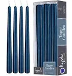 Hyoola 12 Pack Tall Taper Candles - 10 inch Midnight Blue Dripless, Unscented Dinner Candle - Paraffin Wax with Cotton Wicks - 8 Hour Burn Time