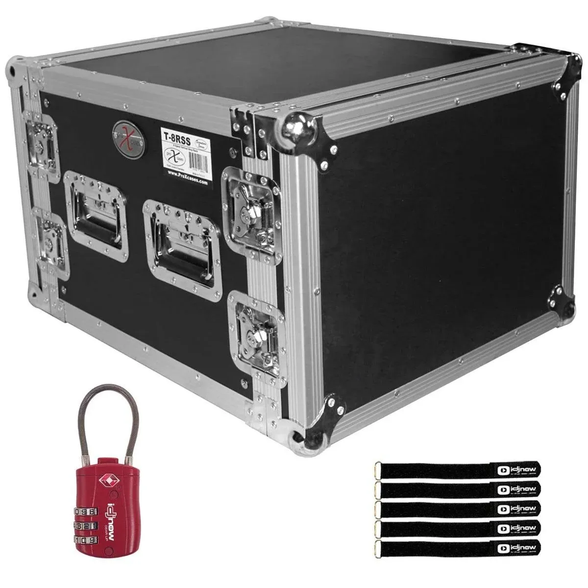 New Pro X T-8RSS 8U Space Vertical DJ 19" Flight Rack Case ATA 300