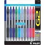 Pilot G2 Retractable Gel Ink Pens Fine Point Assorted 10 Count