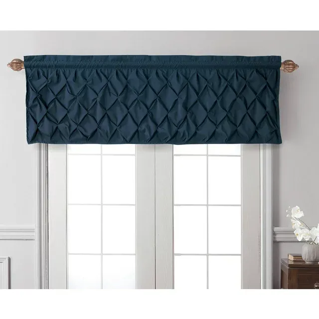 60"x20" Carmen Window Valance Navy - VCNY Home