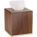 MaxGear Square Tissue Box Covers, Sturdy Wood Tissue Holder with No Jams, Decorative Facial Tissues Cube Boxes Holder for Living Room, Kitchen, Dining Room and Office, 1 Pack